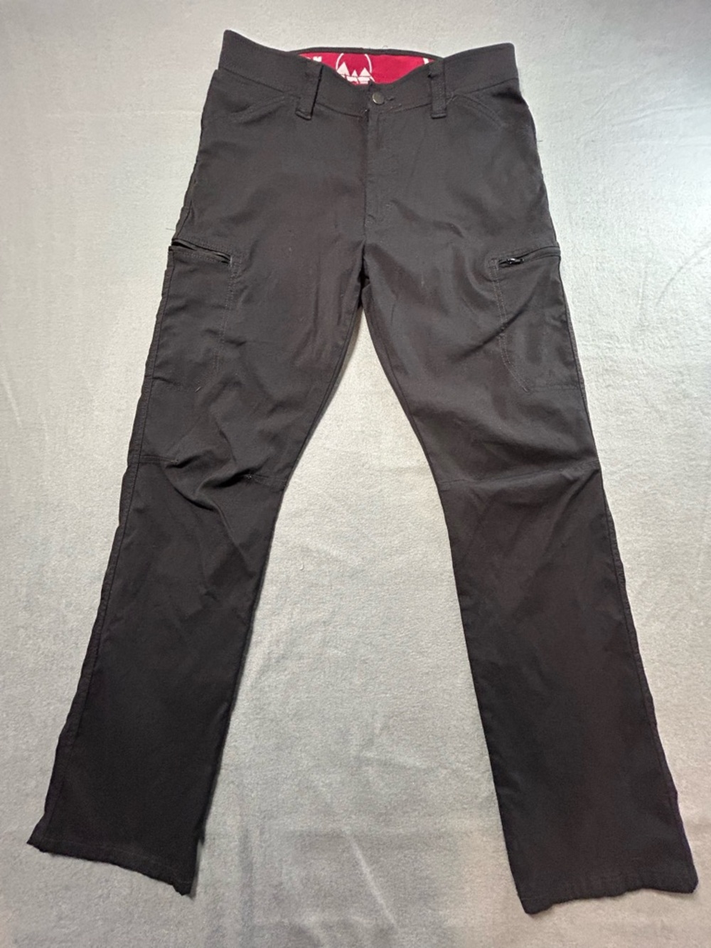Marmot Black Cargo Pants with Subtle Red Waist Lining